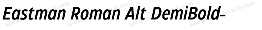 Eastman Roman Alt DemiBold字体转换